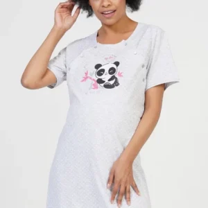 Dámská mateřská noční košile Vienetta Secret MY LOVE šedá