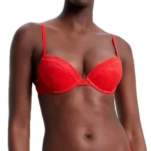 Dámská push-up podprsenka Tommy Hilfiger UW0UW04755 červená