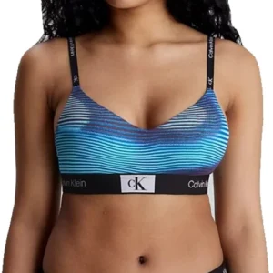 Dámská sportovní podprsenka Calvin Klein QF7218E modrá