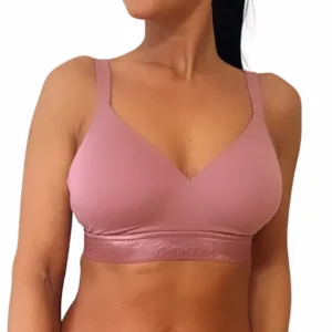 Dámská sportovní podprsenka Calvin Klein QF8870 pudrová