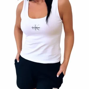 Dámské bílé tílko Calvin Klein QS7603 GX TANK