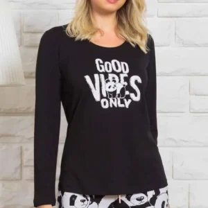 Dámské pyžamo dlouhé Vienetta Secret Good vibes