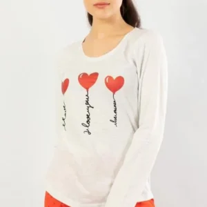 Dámské pyžamo dlouhé Vienetta Secret I love you