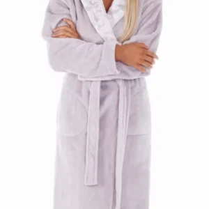 Dámský dlouhý župan Vestis Flora 2556 grey