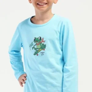 Dětské pyžamo dlouhé Vienetta Secret Žabák