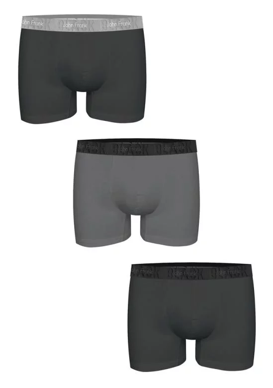 Pánské boxerky John Frank JF3BBLK03 3PACK