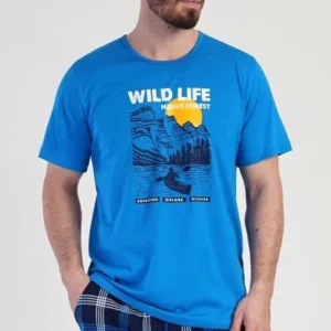 Pánské pyžamo Vienetta Secret Wild life kapri