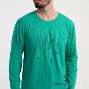 Pánské pyžamo dlouhé Vienetta Secret Tetris