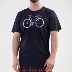 Pánské pyžamo šortky Vienetta Secret Old bike