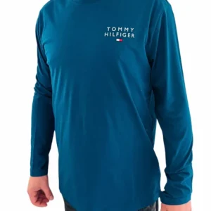 Pánské triko Tommy Hilfiger UM02984 petrolejové